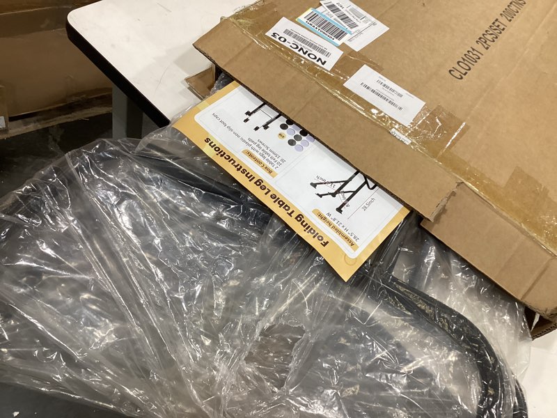 Condition photo showing New/Like New for Tandefio 2 Pcs Folding Table Legs 28 Inch Banquet Foldable Table Legs Collapsible Heavy Duty Steel Furniture for Home, Kitchen, DIY or Repairs Desks (Black) 2 Black