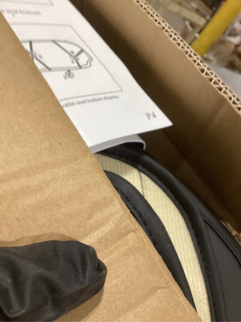 Condition photo showing Good Condition for huidasource leather back row seat covers, waterproof rear split bench car seat covers, vehicle seat cushion cover protector universal fit for most cars sedan suv pickup truck(back row/black) rear/black 3pcs rear seat cover