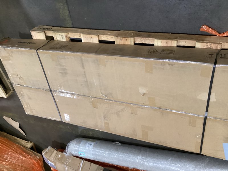 Condition photo showing As Is for Daybed with Trundle and LED Light, Heavy Duty Metal Twin Bed Frame with Upholstered Storage Headboard & Charging Station, Day Bed Pop Up Trundle Bed Twin for Living Room,Bedroom and Guest Room, Black Black Twin