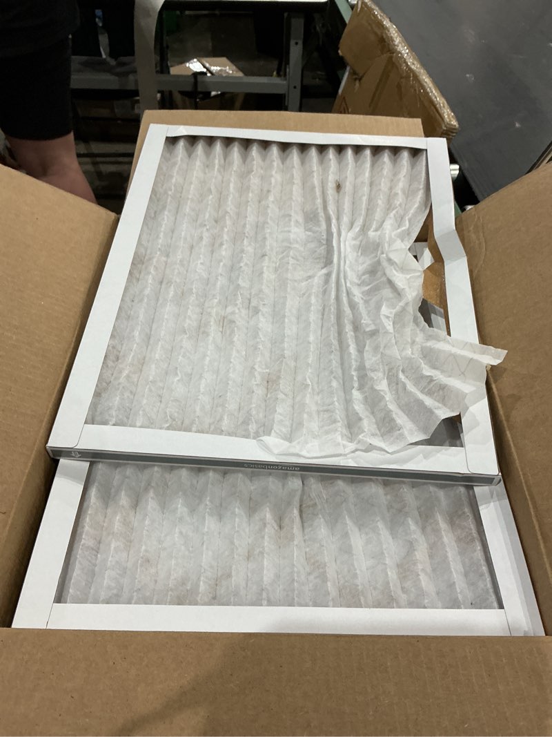 Condition photo showing As Is for amazon basics 16x20x1 air filter 6 pack, merv 8 ac furnace filters (actual size: 15.75" x 19.75" x 0.75") 16x20x1 merv 8