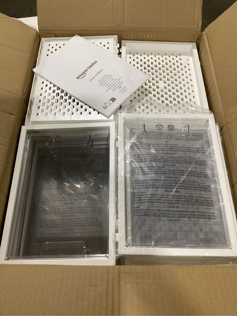 Condition photo showing Good Condition for Amazon Basics Stackable and Foldable Clear Shoe Storage Organizer Box, Large, 12-Pack