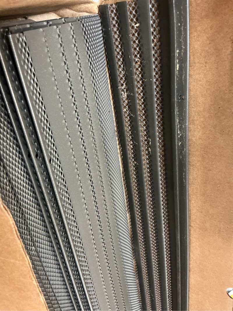 Condition photo showing As Is for amerimax hoover dam black galvanized steel k style ( 6-in x 36-in ) gutter guard 8 -pack