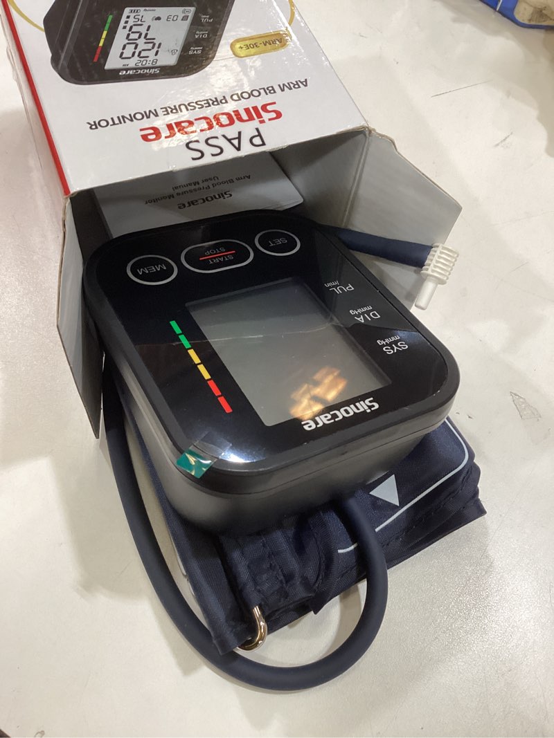 Condition photo showing Good Condition for Sinocare Blood Pressure Monitor, Upper Arm BP Machine for Home, Adjustable Cuff 8.6"-16.5", One-Button Operation, Dual User Mode, Posture Detection & Irregular Heartbeat Alert Black