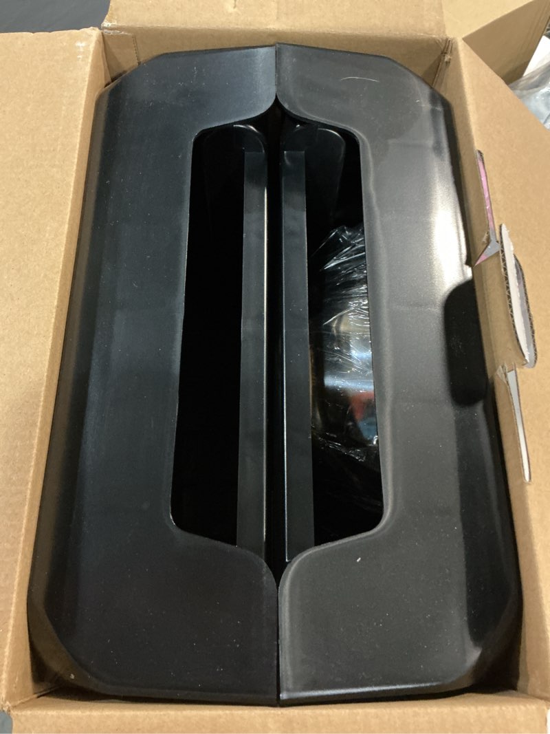 Condition photo showing Good Condition for Elevated Dog Bowls for Large Dogs 5 Adjustable Heights 7.5"-15.4", 2 X-Large 10” Stainless Steel Bowls, Heavy Duty Raised Dog Bowl Stand Foldable Pet Feeder for Dogs Shoulder Height Over 15”, Black Black 10" for Large Dogs