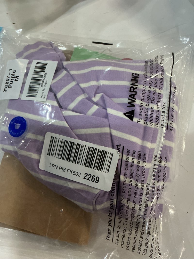Condition photo showing Good Condition for Kuoser Recovery Suit for Medium Dogs After Surgery, Long Sleeve Dog Surgery Recovery Suit, Dog Onesie for Abdominal Wounds Skin Disease, Purple M M (Back Length: 14.6'') Purple