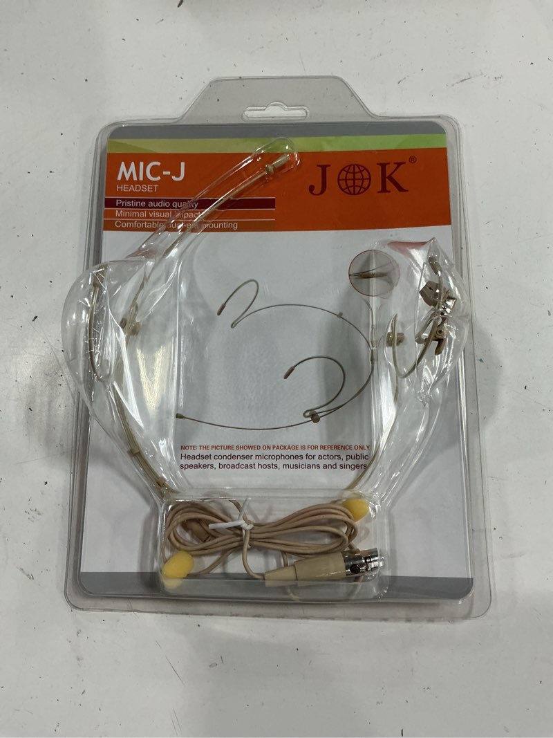 Condition photo showing New/Like New for j k professional headset/headworn microphone mic-j 071s compatible with shure wireless system - ta4f microdot detachable cable