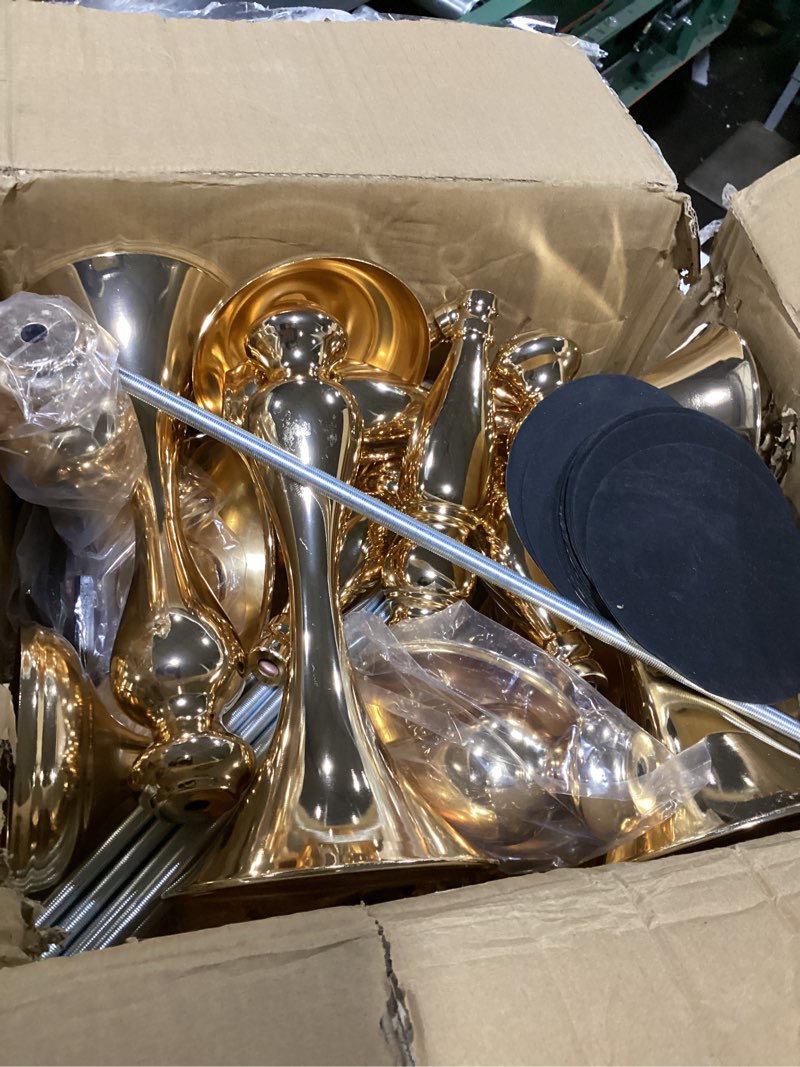 Condition photo showing New/Like New for 12 Pcs Gold Metal Flower Wedding Centerpieces Stand for Table Tall Versatile Flower Arrangement Flower Vase Stand Pillar Candle Holder for Party Wedding Reception Dinner Table (20 Inches)