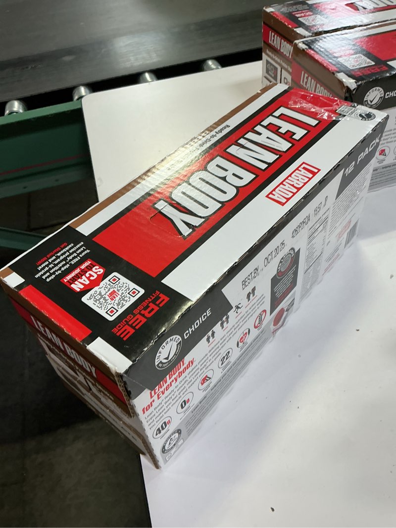 Condition photo showing Good Condition for Best by -oct/20/2025) Labrada Lean Body Ready-to-Drink Chocolate Protein Shake, 40g Protein, Whey Blend, 0 Sugar, Gluten Free, 22 Vitamins & Minerals, LABRADA, 17 Fl Oz (Pack of 12) Chocolate 204 Fl Oz (Pack of 1)