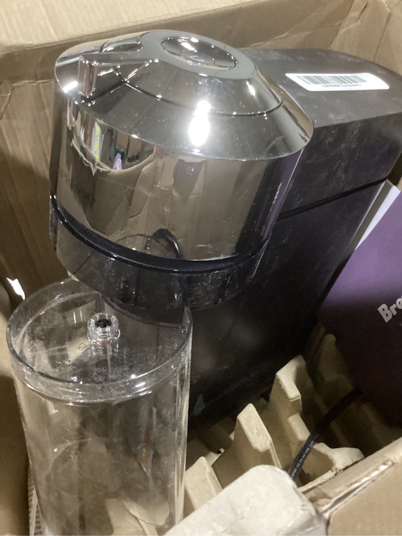 Condition photo showing As Is for Nespresso Vertuo Next Deluxe Coffee and Espresso Maker, Pure Chrome with Aeroccino Milk Frother,1.1 liter, Black,Dark Chrome Chrome Machine + Milk Frother