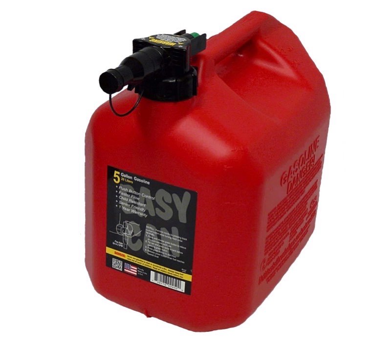 Easy Can 5 Gallon Gas Can with Flame Mitigation Device and Auto-Stop Nozzle