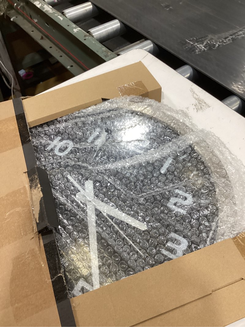 Condition photo showing New/Like New for la crosse technology wt-3161bk 16 inch stainless steel atomic clock, analog, silver