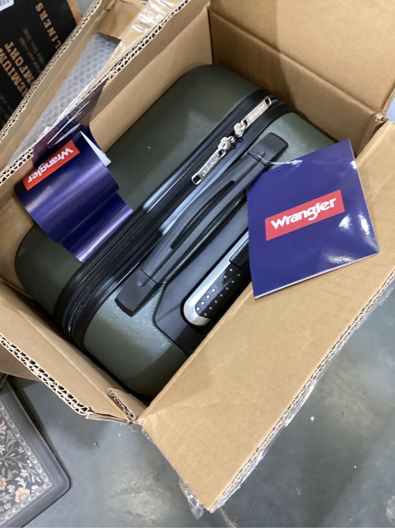 Condition photo showing Good Condition for wrangler 22" hardside spinner carry-on luggage, deep depth