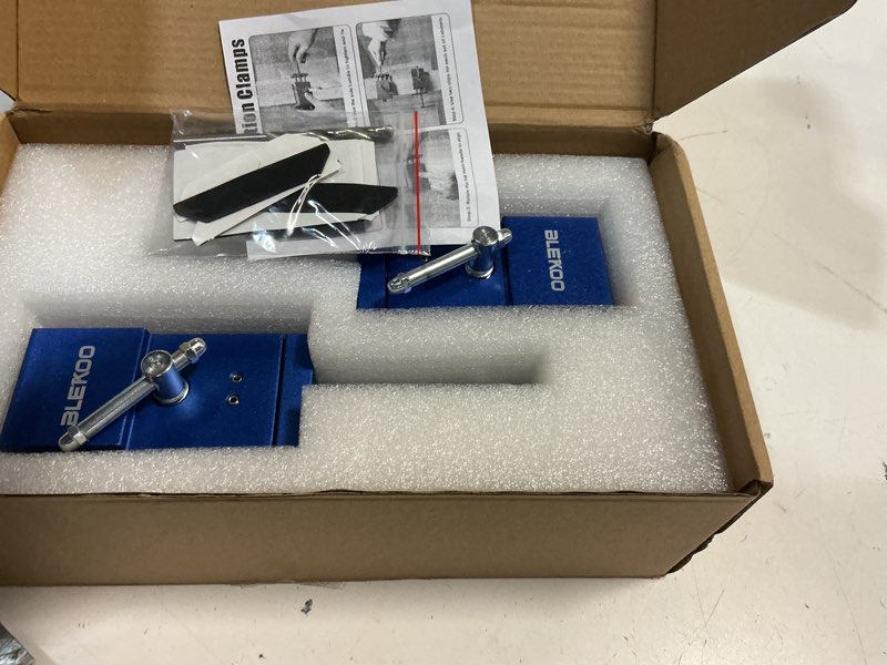 Condition photo showing New/Like New for BLEKOO 2 Pack Cabinet Clamps for Installation, Solid Drilling Tool With Pilot Hole Guide 2PC