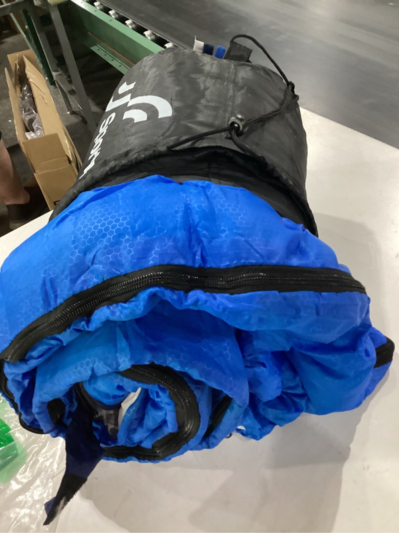 Sportneer Sleeping Bag for Adults & Kids, Cold Weather & Warm Waterproof Camping Sleeping Bag, Compact Portable for Camping Hiking & Travel Light Blue + Dark Blue 3.3lbs, 50-80?
