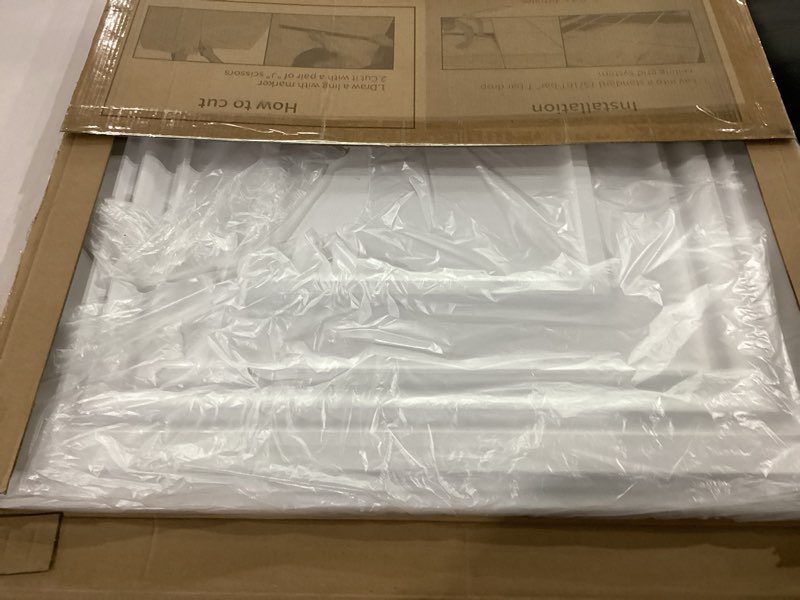 Condition photo showing Good Condition for art3d drop ceiling tiles 24x24 inch (12-pack, 48 sq.ft) – glue up pvc ceiling tiles 2x2 ft., decorative ceiling panels for kitchen, living room, office and home, white snow white