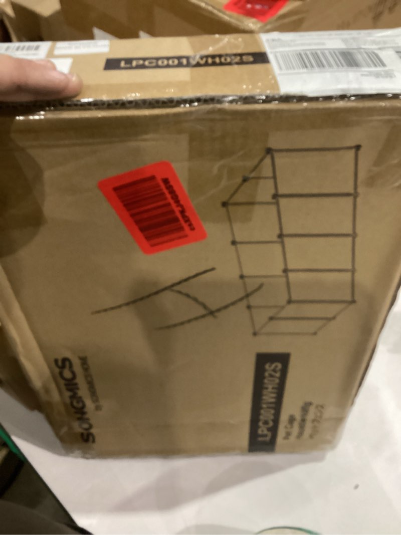 Condition photo showing New/Like New for SONGMICS 20 Panels Pet Playpen with Floor, Small Animal Playpen, Pet Fence Indoor, DIY Plastic Enclosure for Guinea Pigs, Bunny, Hamsters, Hedgehogs, 49.2 x 24.8 x 16.5 Inches, White ULPC001W01 49.2" x 24.8" x 16.5" White