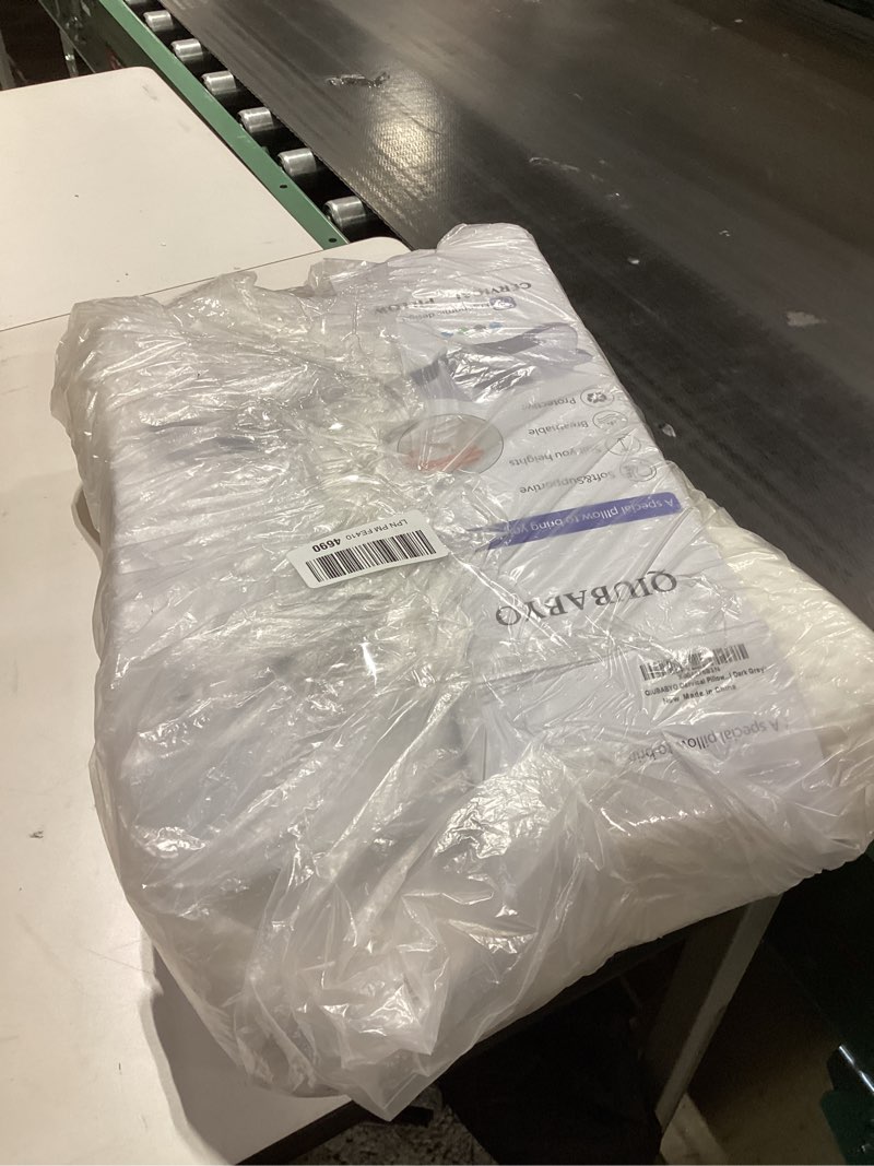 Condition photo showing Good Condition for pain relief cervical pillow for neck support,adjustable ergonomic pillow cozy sleeping,odorless orthopedic memory foam pillows,contour bed pillow for side back stomach sleeper queen size-24.8''lx14.96''wx5.78''h dark grey