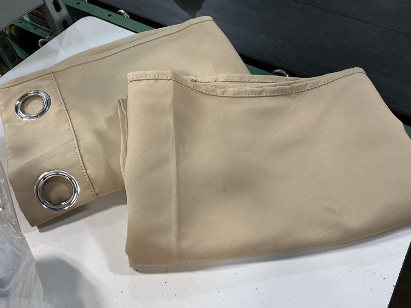 Condition photo showing Good Condition for sun+blk nantes luxury insulated total blackout grommet single curtain panel, noise reducing, light blocking, beige, 42x64