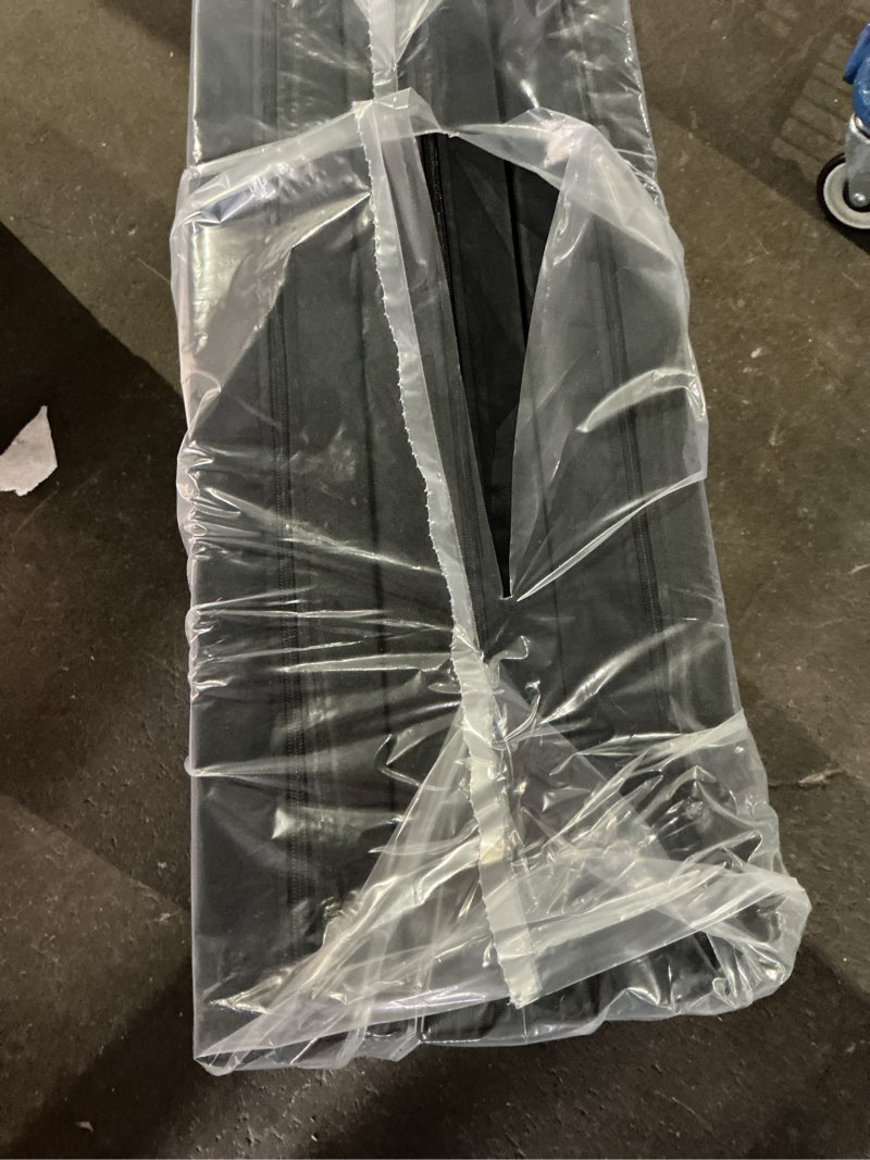 Condition photo showing As Is for waterproof black outdoor cushions