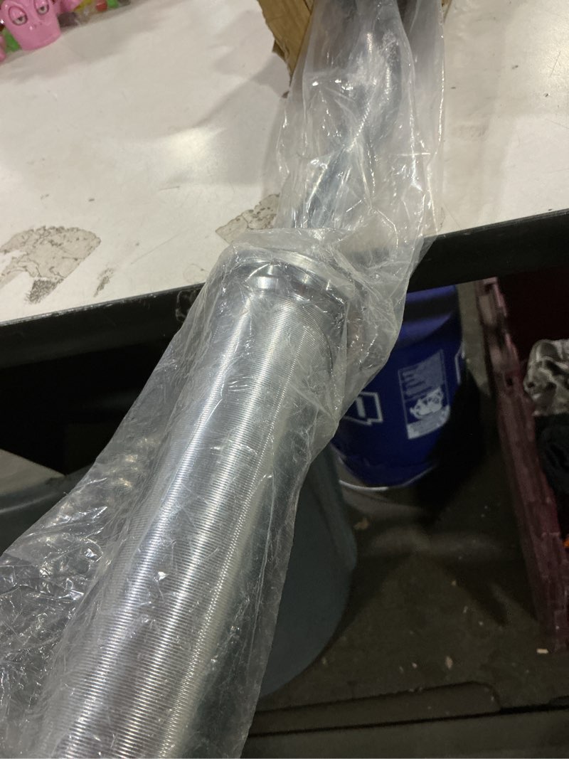 Condition photo showing New/Like New for 47" ez curl bar weight lifting bar, for hip thrusts/squats/lunges, 1" weight plates curling bar for gym and home, with star collars 1 inch-silver