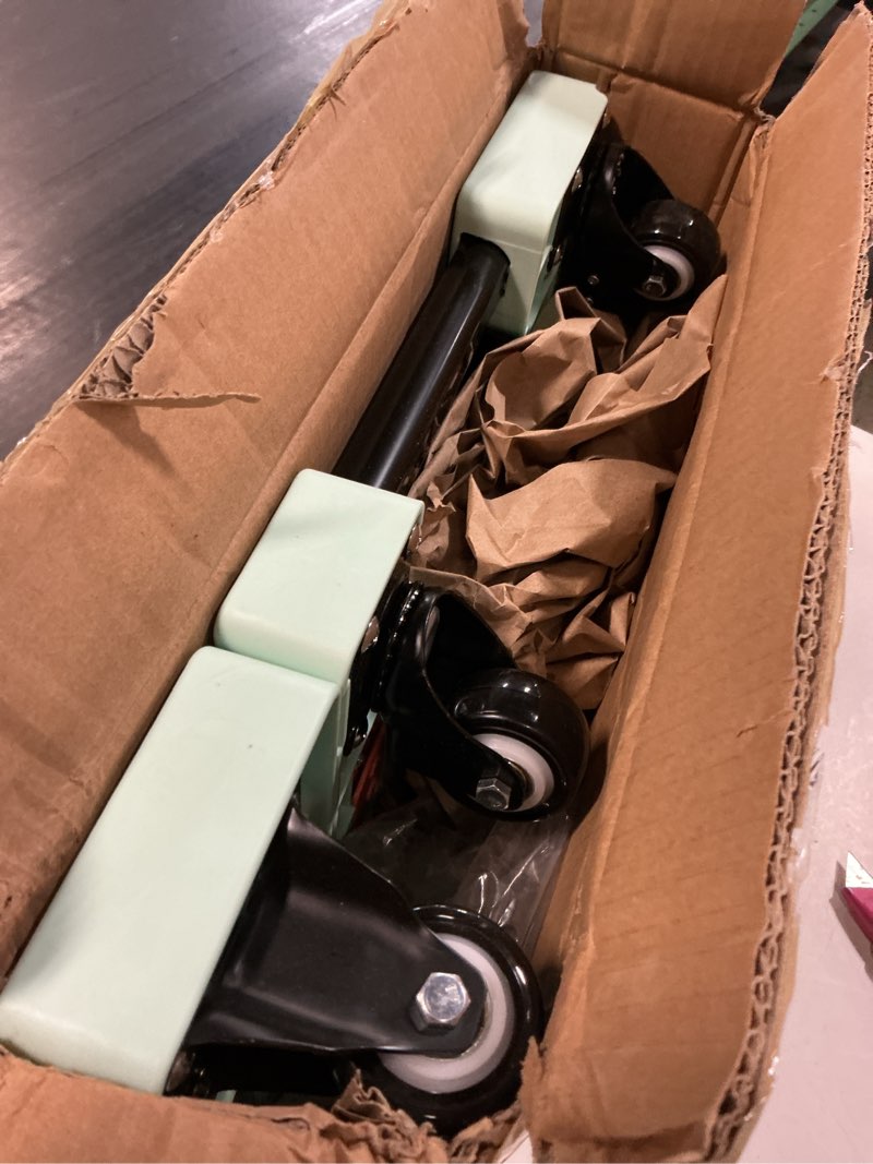 Condition photo showing Good Condition for voipvvii folding hand truck 500lbs, portable heavy duty dolly cart, 6 wheels collapsible luggage cart with 2 elastic ropes - compact trolley cart for easy moving - ideal hand cart for travel and more green 1.70