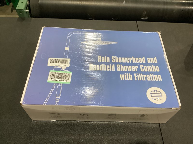 Condition photo showing New/Like New for KAIYING Dual Shower Heads with Handheld Spray Combo, Magnetic Filtered Showerhead, Bathroom High Pressure Rainfall Shower Head and Handle Set with Filter for Hard Water, 79" Long Hose (Brushed Nickel)