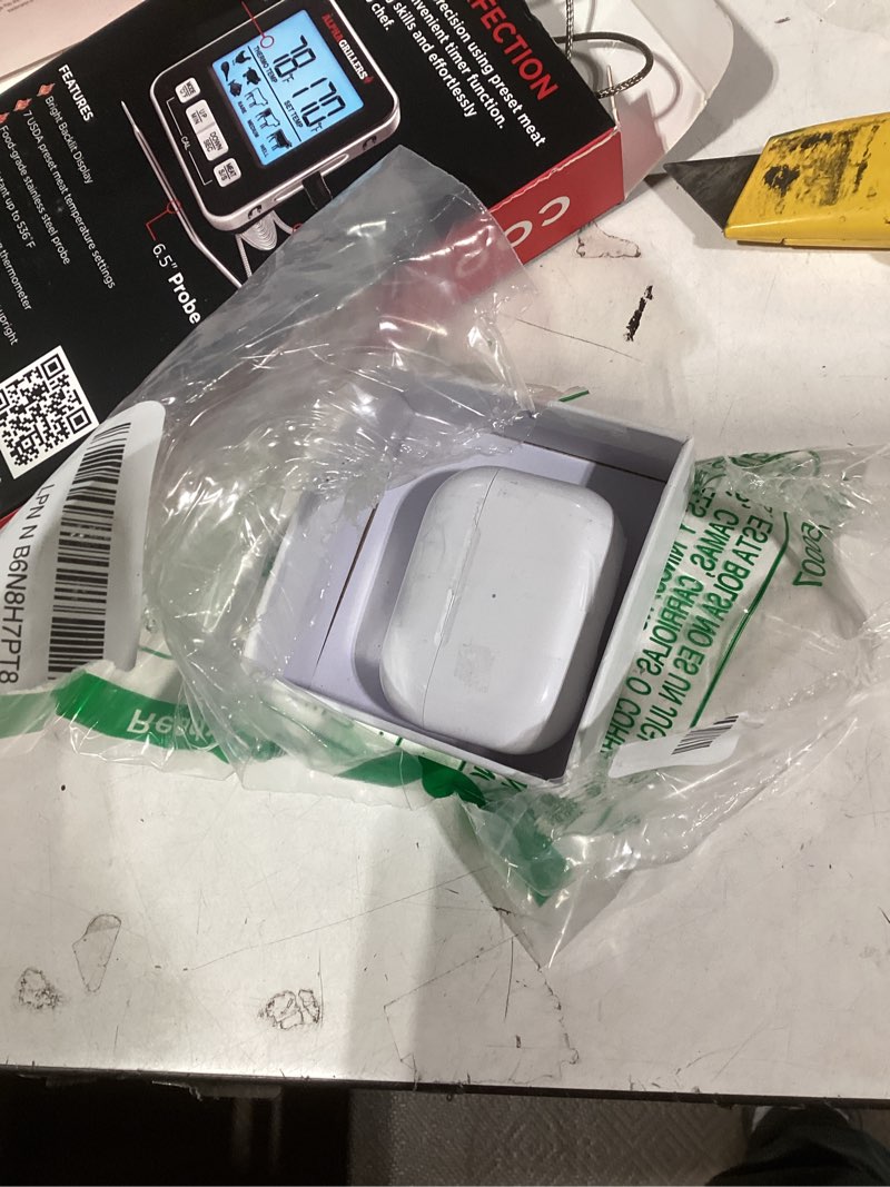 Condition photo showing Good Condition for airpod charging case compatible for airpods pro 1&2 generation - wireless charger case replacement with bluetooth pairing sync button, lightning, no earbuds - white