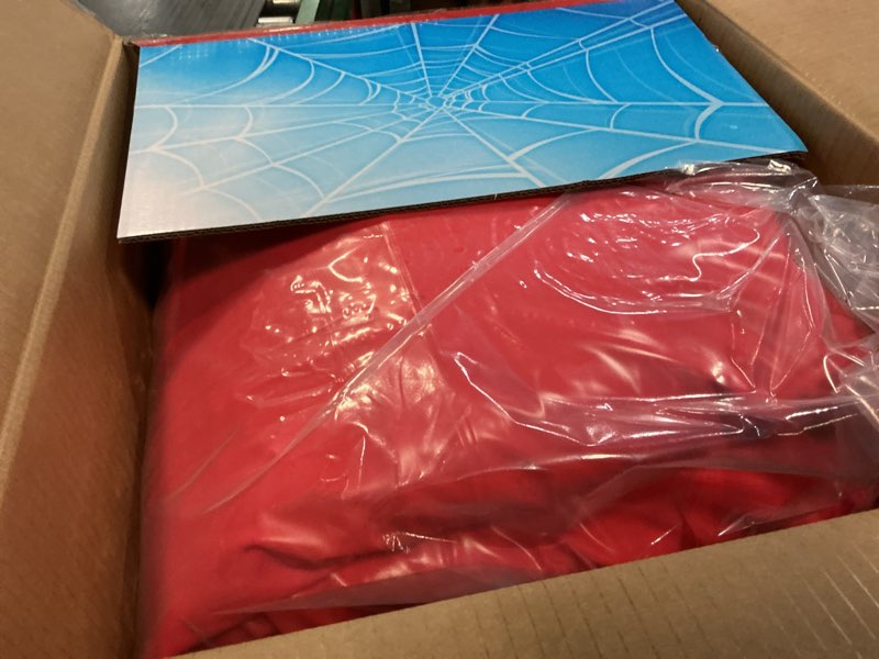 Condition photo showing Good Condition for funormous spider-man bounce house with built in air pump
