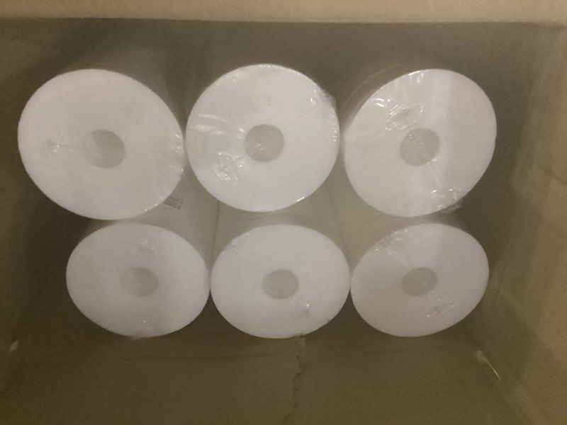Condition photo showing Good Condition for pentair pentek dgd-5005-20 big blue water filter, 20-inch whole house sediment filter cartridge replacement, dual-gradient density spun polypropylene, 20" x 4.5", 5 micron, pack of 6, white pack of 6 5 micron