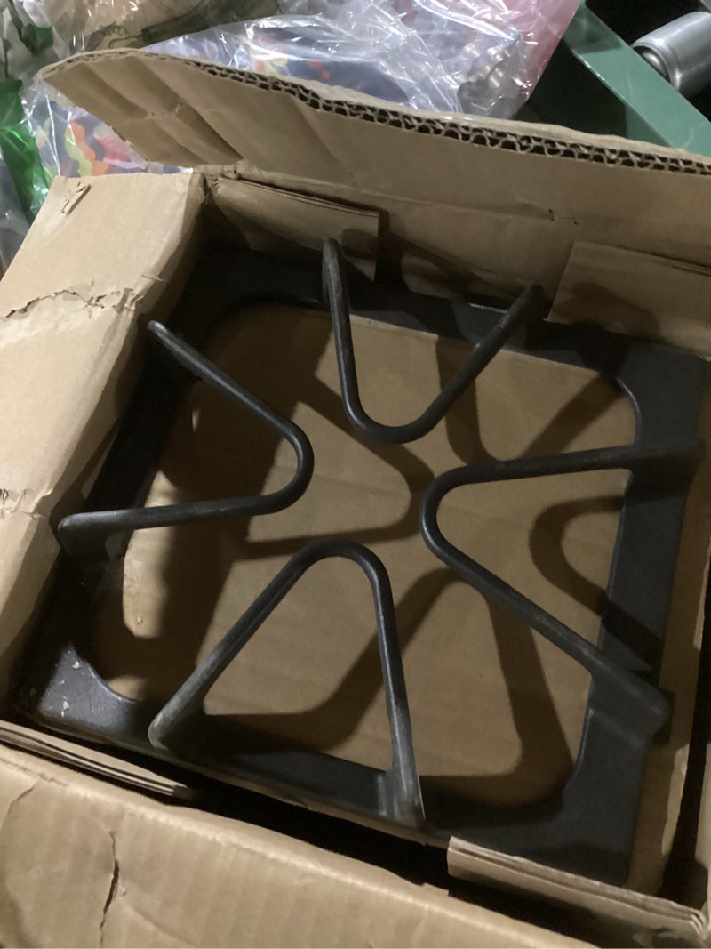 Condition photo showing Good Condition for Upgraded W10447925 Stove Grates Replacement for Whirlpool Gas Stove Parts Top Burner Grate, 8.3x9’’ Kenmore Maytag Amana Inglis Kirkland Gas Range Cooktop Parts Matte Cast Iron Surface Grate Set 4 Pcs