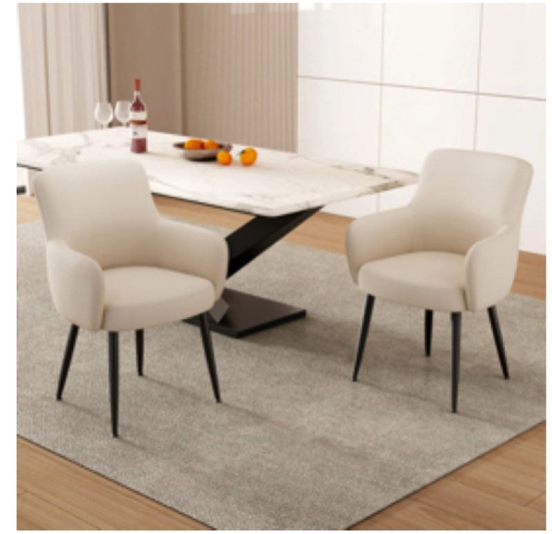 Modern Textured Faux Leather Dining Chair