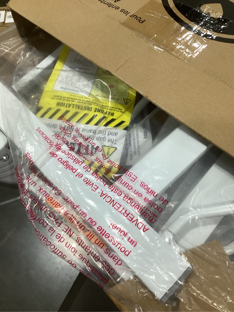 Condition photo showing New/Like New for Regalo Safety 38" Baby Gate for Doorways & Bottom of Stairs, Pressure Mount Design for Babies, Toddlers & Pets, Tested & Safe for 30 Years, American Designed, American Owned, White White 29-38.5"W x 30"H