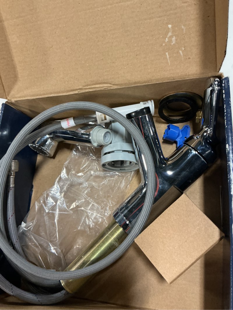 Condition photo showing As Is for (defective)project source pull-out kitchen faucet