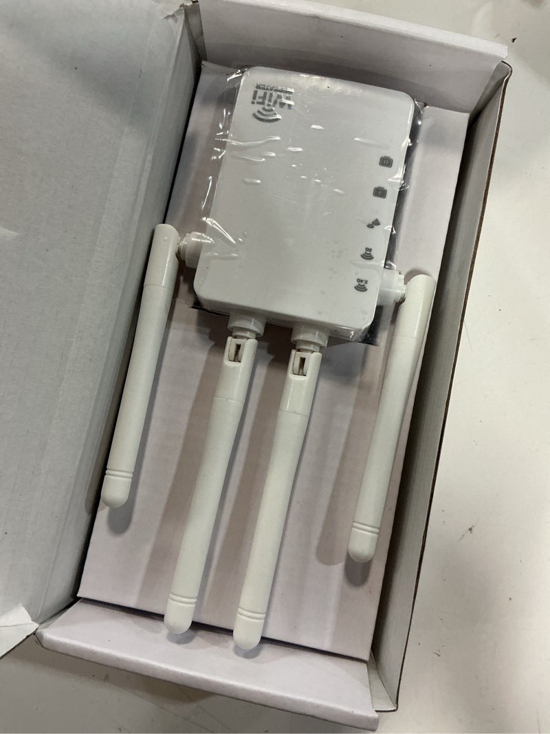 Condition photo showing Good Condition for 1200mbps dual band (5ghz/2.4ghz) wifi extender signal booster – 360° 12,880 sq.ft coverage, wifi extender for 105-device support, 1-tap setup and one ethernet port