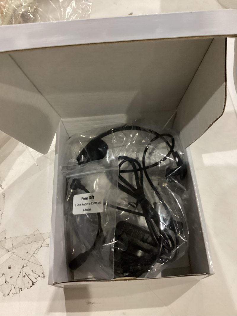 Condition photo showing Good Condition for callez 2.5mm cordless phone headset with microphone, telephone headphone compatible with uniden panasonic vtech at&t cisco spa rca dect cordless landline phones, noise cancelling mic & volume controls black