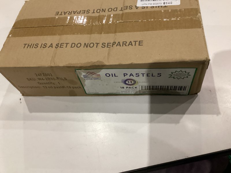 Condition photo showing New/Like New for Color Swell Bulk Oil Pastels - 18 Packs 12 per Pack (216 Total) - Bulk Oil Pastels 18 Pack | 216 Colors