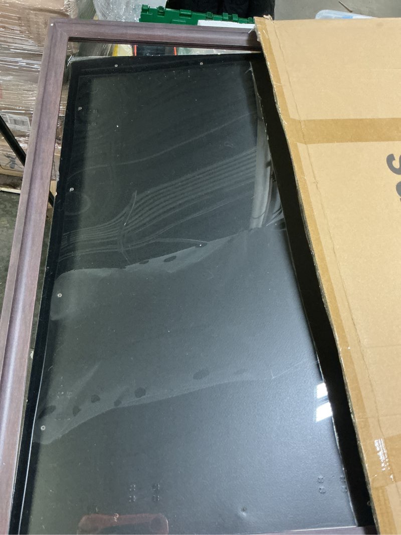 Condition photo showing New/Like New for 20x30 Poster Frame Walnut with Black Back Board, Curved Extra Wide Edges, Wooden Vintage Style 20x30 Picture Frame for Wall Decor. Walnut Brown 20x30