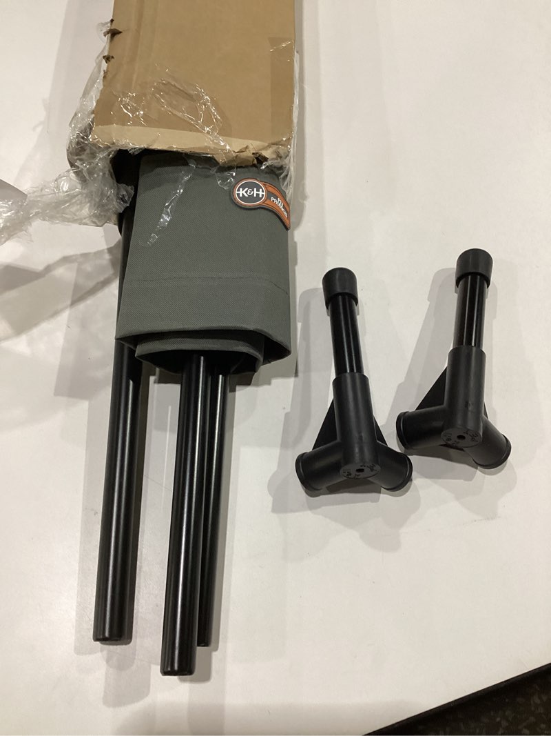 Condition photo showing New/Like New for K&H Pet Products Outdoor Elevated Dog Cot, Breathable Cooling Elevated Cot Hammock Pet Bed for Large Dogs, Washable Mesh Cover, Raised Metal Frame, Collapsible, Portable - Large 42 X 30in Gray Gray/Black Mesh Large 42"L x 30"W