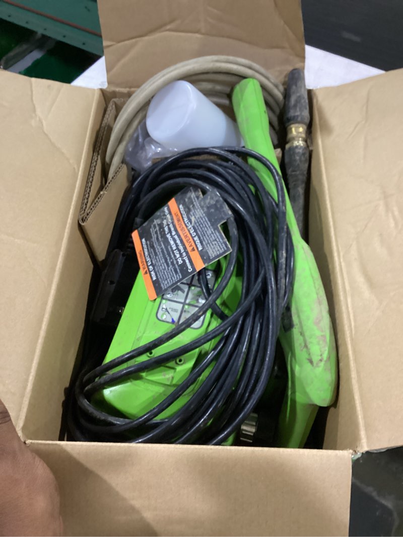 Condition photo showing Good Condition for greenworks 1800-psi 1.2-gpm cold water electric pressure washer with 2 spray tips