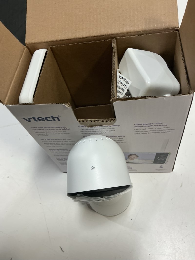 Condition photo showing Good Condition for vtech smart wifi baby monitor, 2k cmos sensor camera, 5.5-inch hd ips screen, clear infrared night vision, pan-tilt, 24x zoom, 2-way talk, multi-color night light, soothing, free app: smart hd plus 5.5" wifi 1 cam