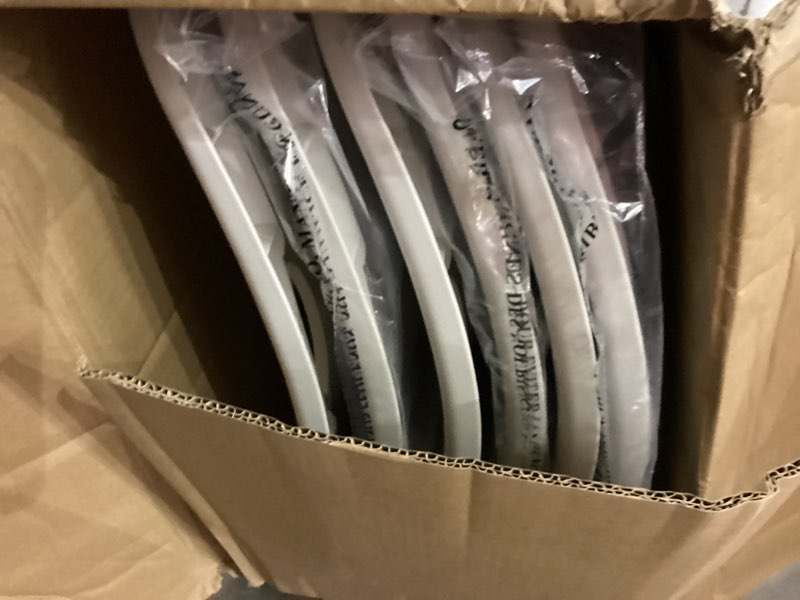 Condition photo showing New/Like New for Amazon Basics Sturdy Foldable Plastic Chair, Portable, 350-Pound Capacity, White, 6-Pack