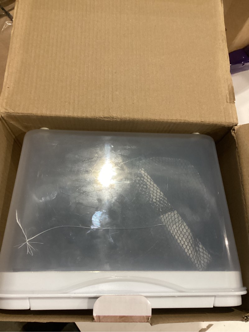 Condition photo showing As Is for Upgrade Pull Out Bread Slicer for Homemade Bread with Bread Box, Foldable Bread Slicing Guide,Removable Cutting Board, Slice Evenly, Bread cutter slicer Suitable for Bread Making Supplies Pull Out Bread Slicer with box