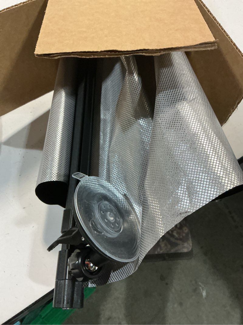 Condition photo showing As Is for 2026 auto retractable sun shade for car windshield - adjustable automatic front window sunshade for uv & heat protection - universal fit for outdoor camping & daily parking (not fit dashboard bulge)