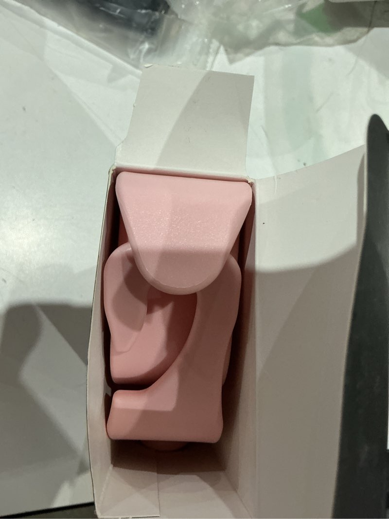 Condition photo showing Good Condition for 4-pack car seat hooks - 55 lb each, fits 0.32-0.55 in headrest rods | purse holders; pp construction; tool-free setup; 360° swivel; pink; for groceries, backpacks, gym bags, and baby gear