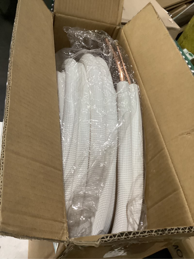 Condition photo showing New/Like New for 50ft air conditioning tubing hose extension 1/4 and 1/2 inch twin insulated copper hoses fit for mini split air conditioner