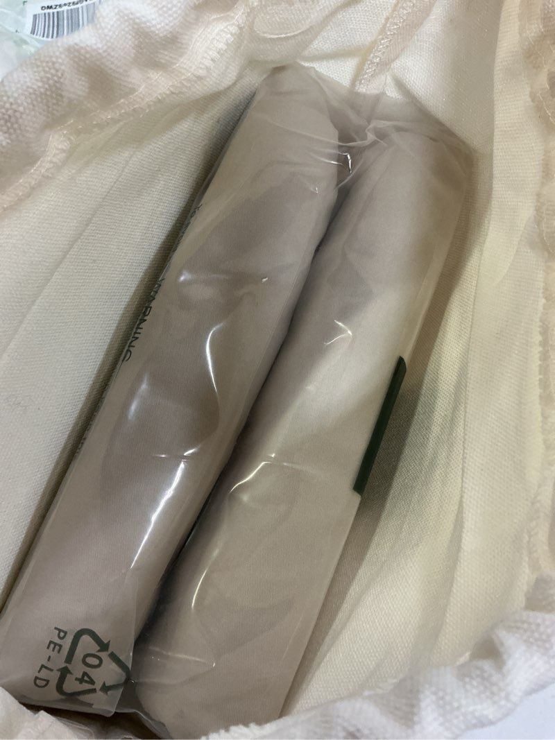 Condition photo showing New/Like New for oaite 100% washed cotton duvet cover queen size soft breathable durable bedding with zipper closure & 8 corner ties- 3 pieces plain simple duvet cover set,2 pillow shams,1 duvet cover(90"x90") 02-linen gray queen-90" x 90"