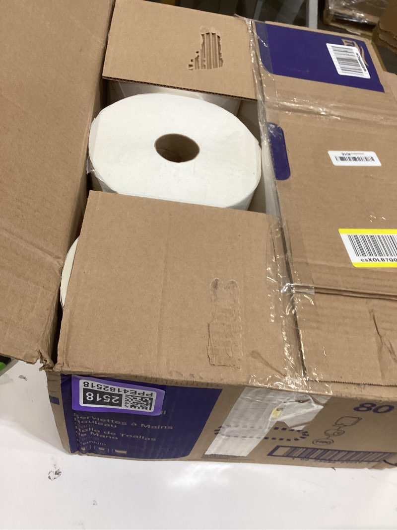 Condition photo showing Good Condition for tork universal hand towel roll white, compatible with h21 dispensers, 100% recycled fiber 6 rolls x 800 ft (rb8002) 6 rolls (800 sheets each) white