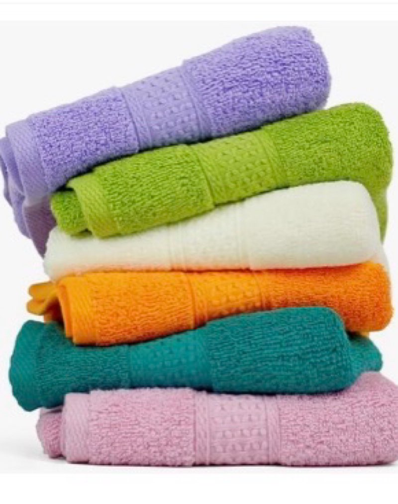 Hand towels different colors group for 8