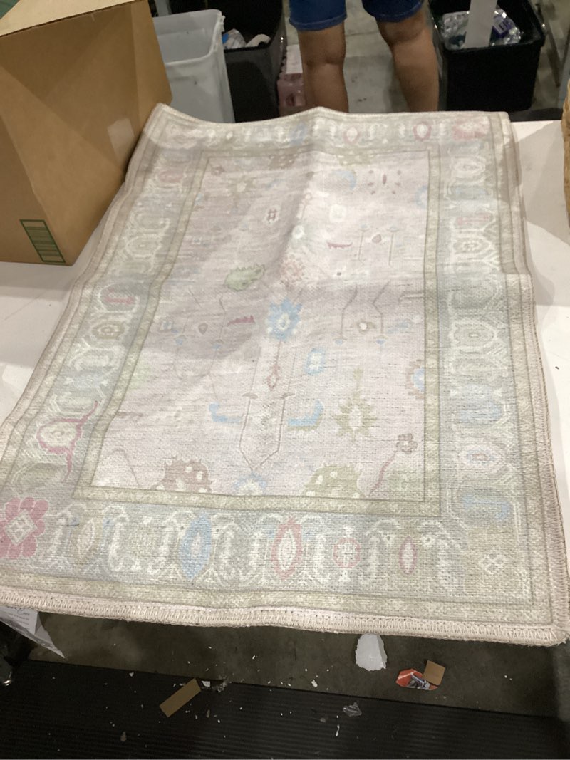 Condition photo showing As Is for eclatique alfombra turca oushak hecha a mano de 5 x 8 pies, alfombra de área de diseño tradicional, auténtica alfombra turca oushak para dormitorio, comedor, acento de lujo para sala de estar