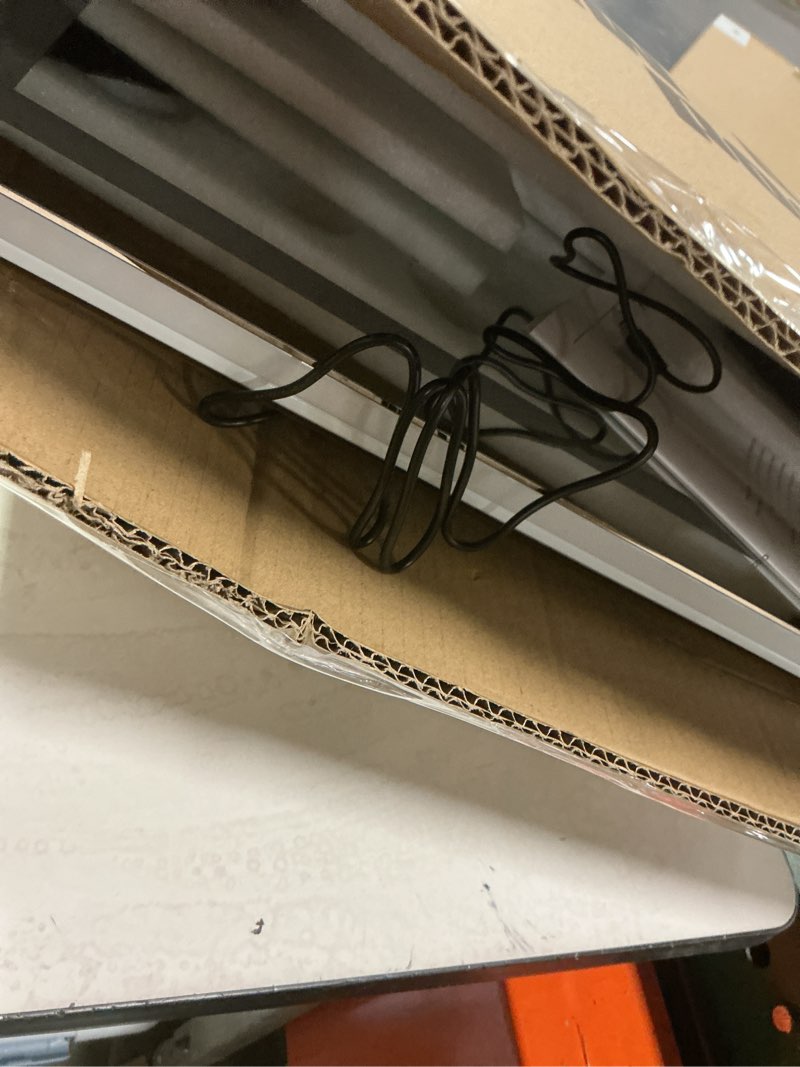 Condition photo showing Good Condition for COOLJEEN RGB Vanity Mirror with Lights 23” X 18” Makeup Mirror with Front Light and RGB Backlit Lighted Makeup Mirror with 3 Color Lighting Dimmable Tempered Glass 10x Magnification and Wall-Mounted